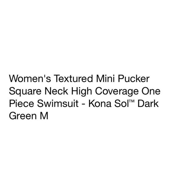 Kona Sol Women’s Green Puckered One Piece High Coverage Bathing Suit NEW 16W - Picture 5 of 14